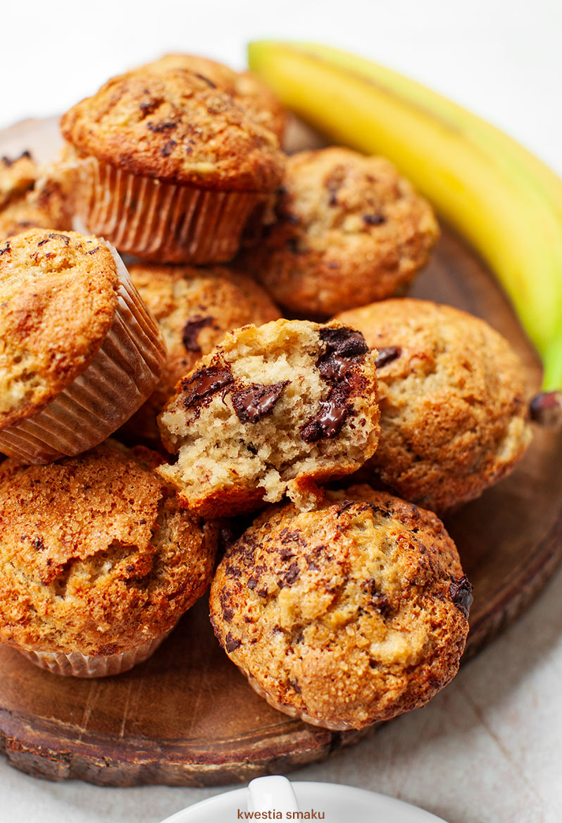 Muffinki bananowe z czekoladą