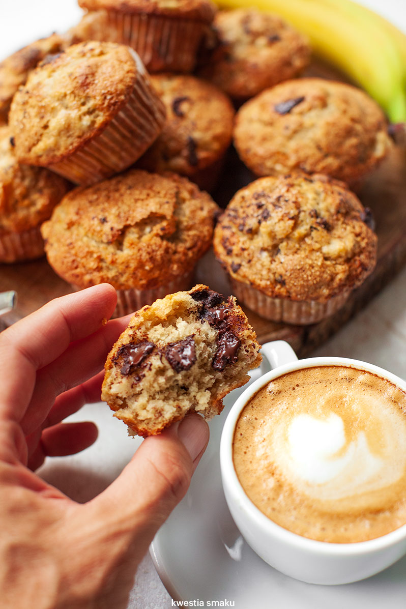 Muffinki bananowe z czekoladą