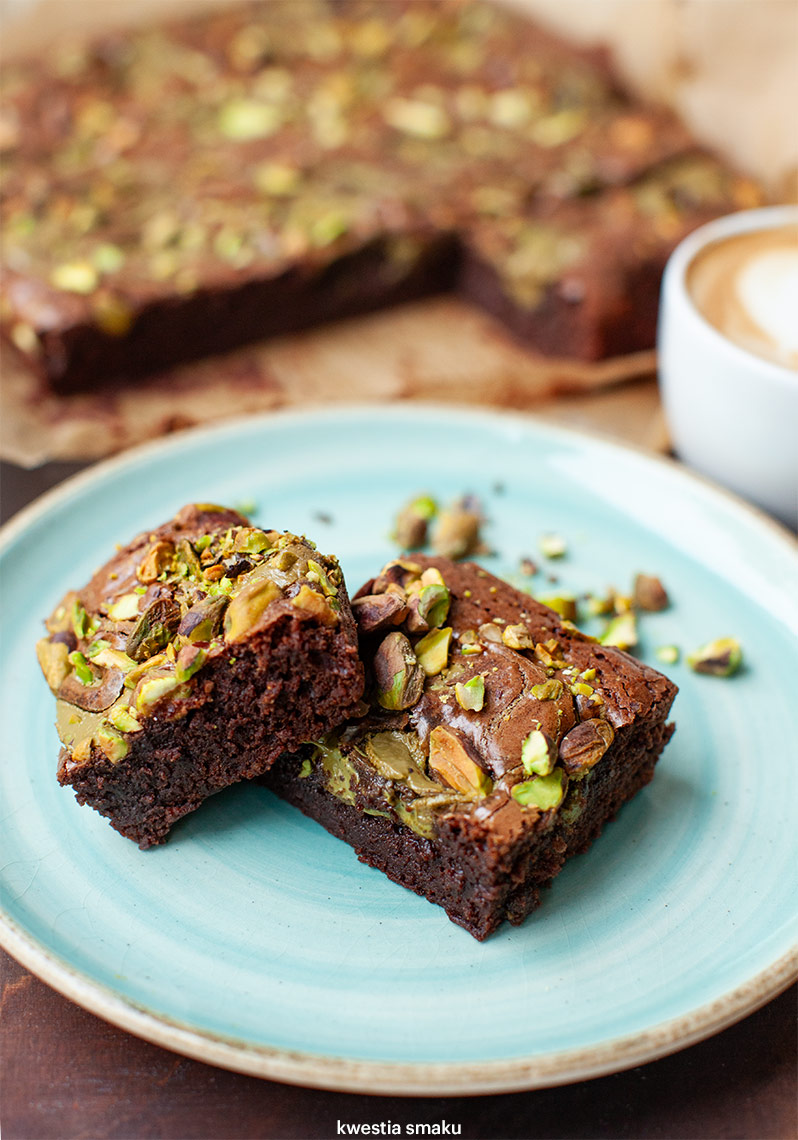 Pistacjowe brownie