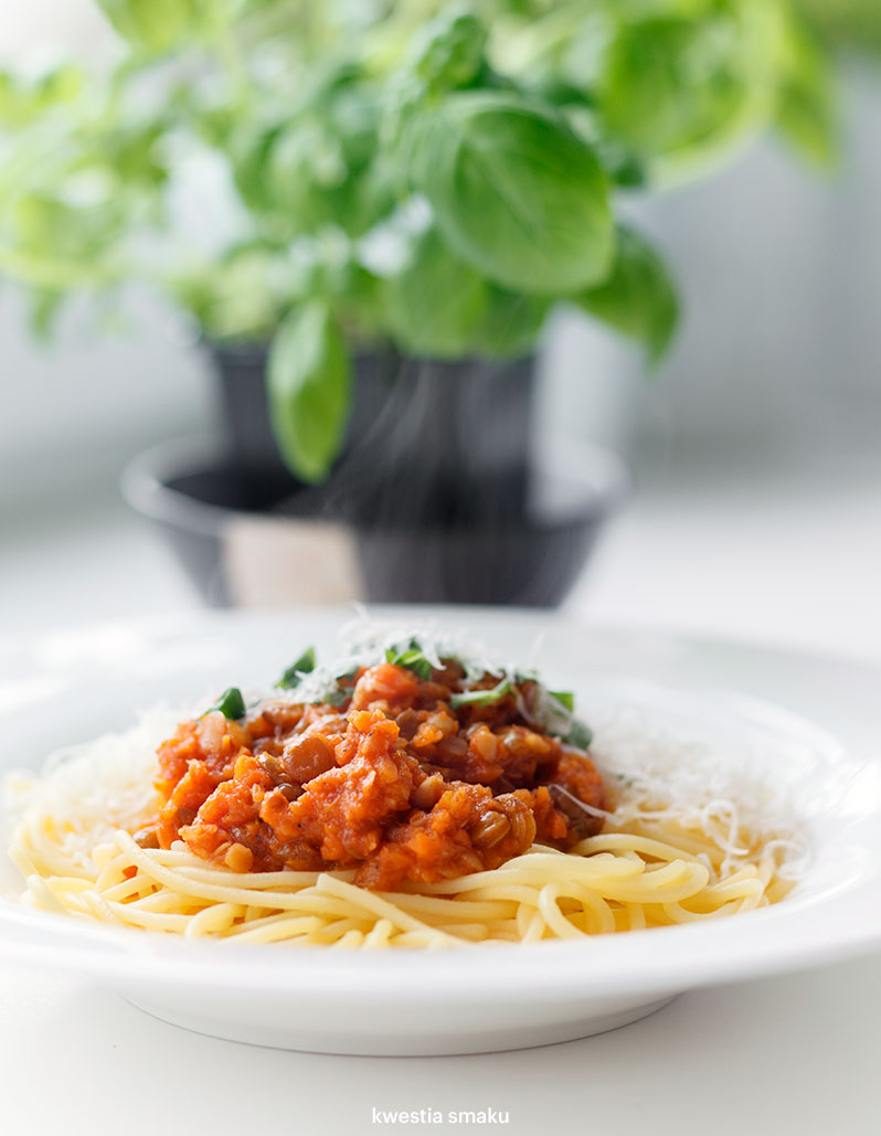 Wegetariańskie spaghetti bolognese Kwestia Smaku